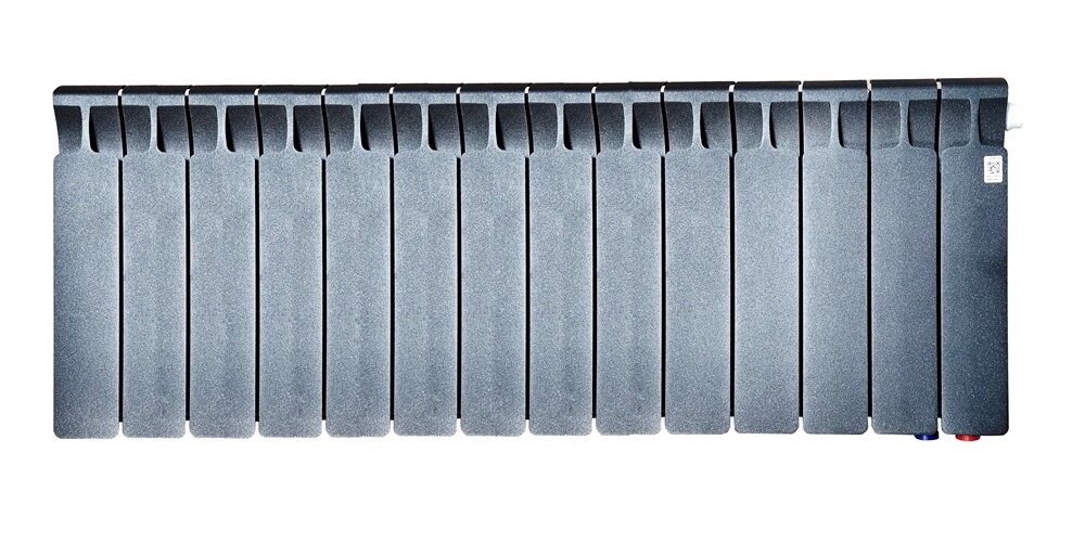 Радиатор биметаллический Rifar Monolit Ventil 350 14 секций Нижнее подключение правое (МVR) цвет антрацит