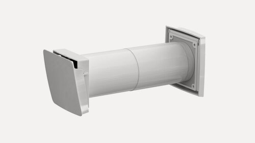 Изображение товара Vilpe WIVE 100 приточный клапан (приточ. клапан без термостата, фильтр, белая решетка 380040+793320)