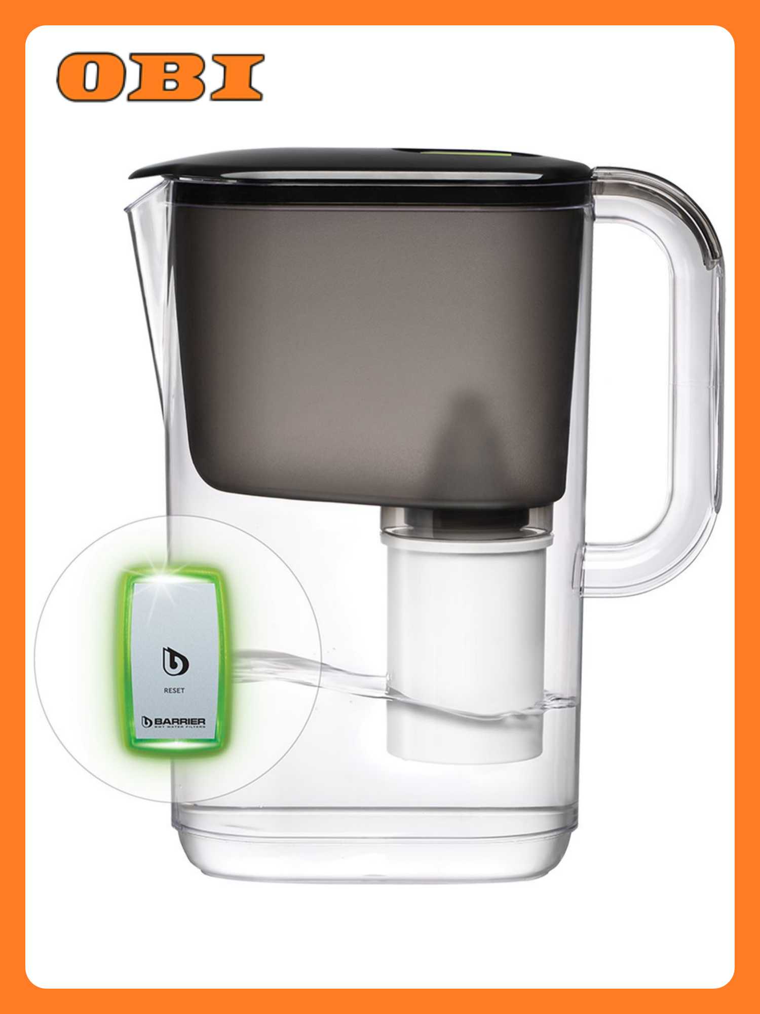 Фильтр-кувшин для очистки воды "барьер токио" черный Опти-Лайт