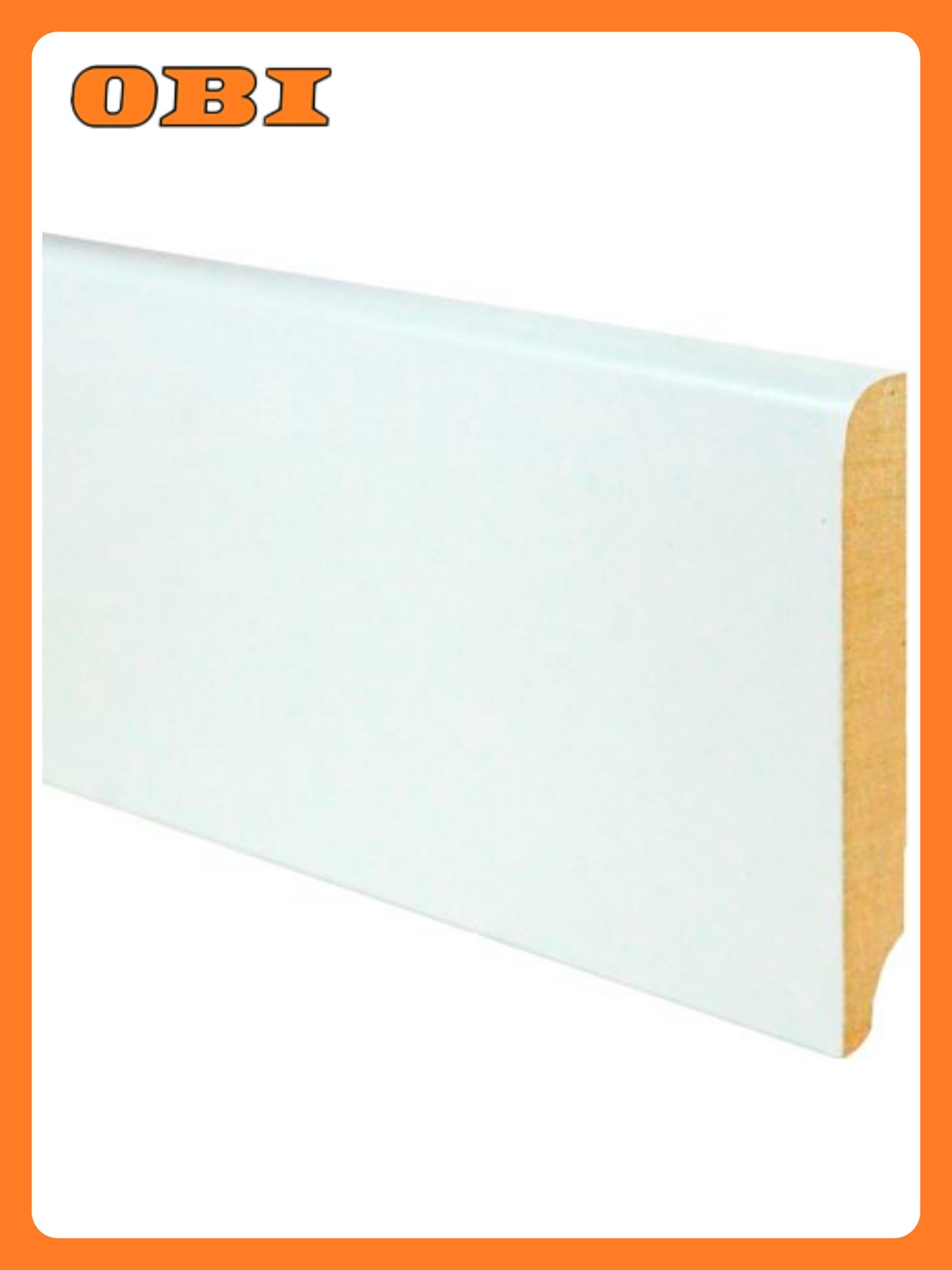 Плинтус МДФ SLIM 58мм белый 24м