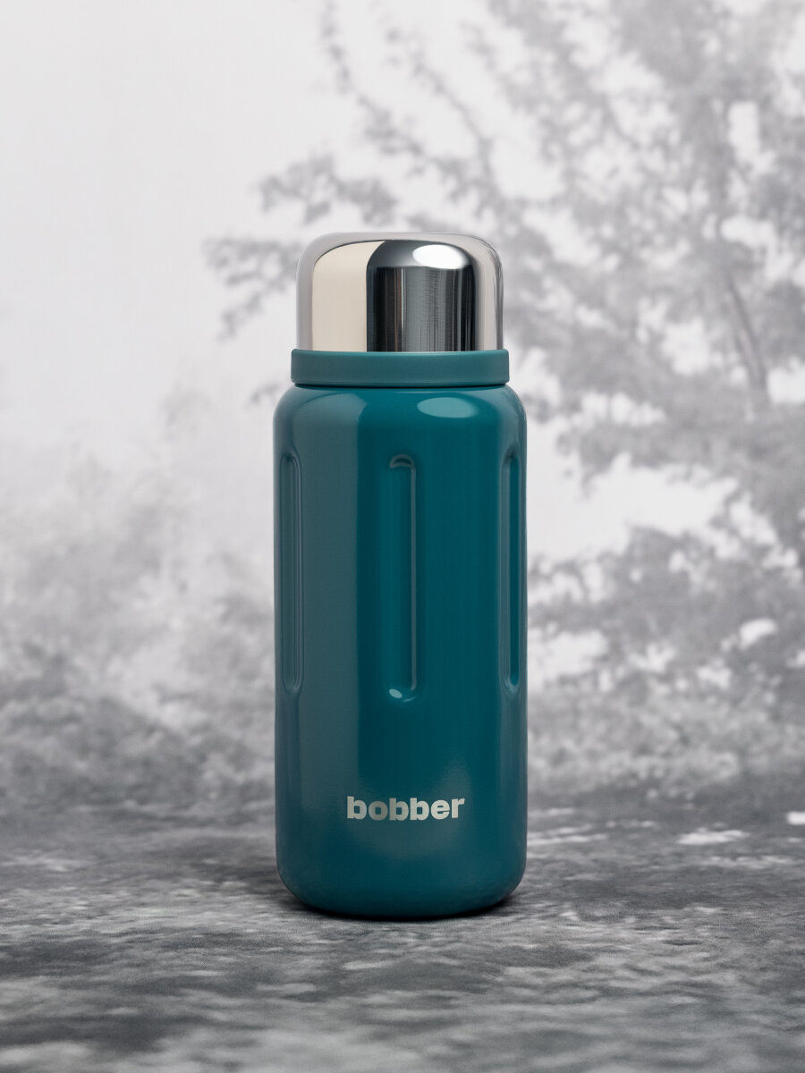 Термос Bobber Barrel 1360 мл с широким горлом и ситечком, темно-бирюзовый — фото 1
