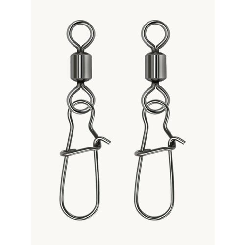 Вертлюги с карабином для рыбалки / 4 размер 20 штук