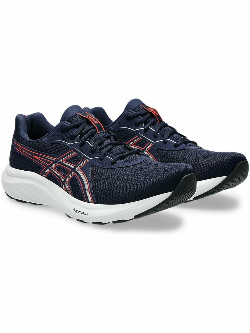 Кроссовки ASICS GEL-CONTEND 9, полнота F, размер 9.5 US, синий/красный — фото 1