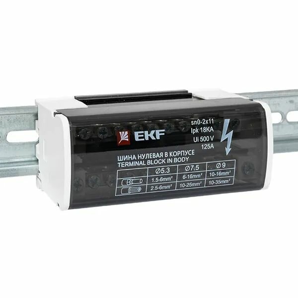 Шина нулевая в корпусе (2х11) EKF PROxima — фото 1