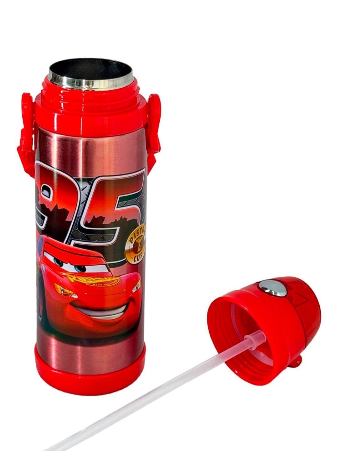 Термос-поильник с трубочкой из нержавеющей стали, 350 мл для девочек и мальчишек в зимний сезон.