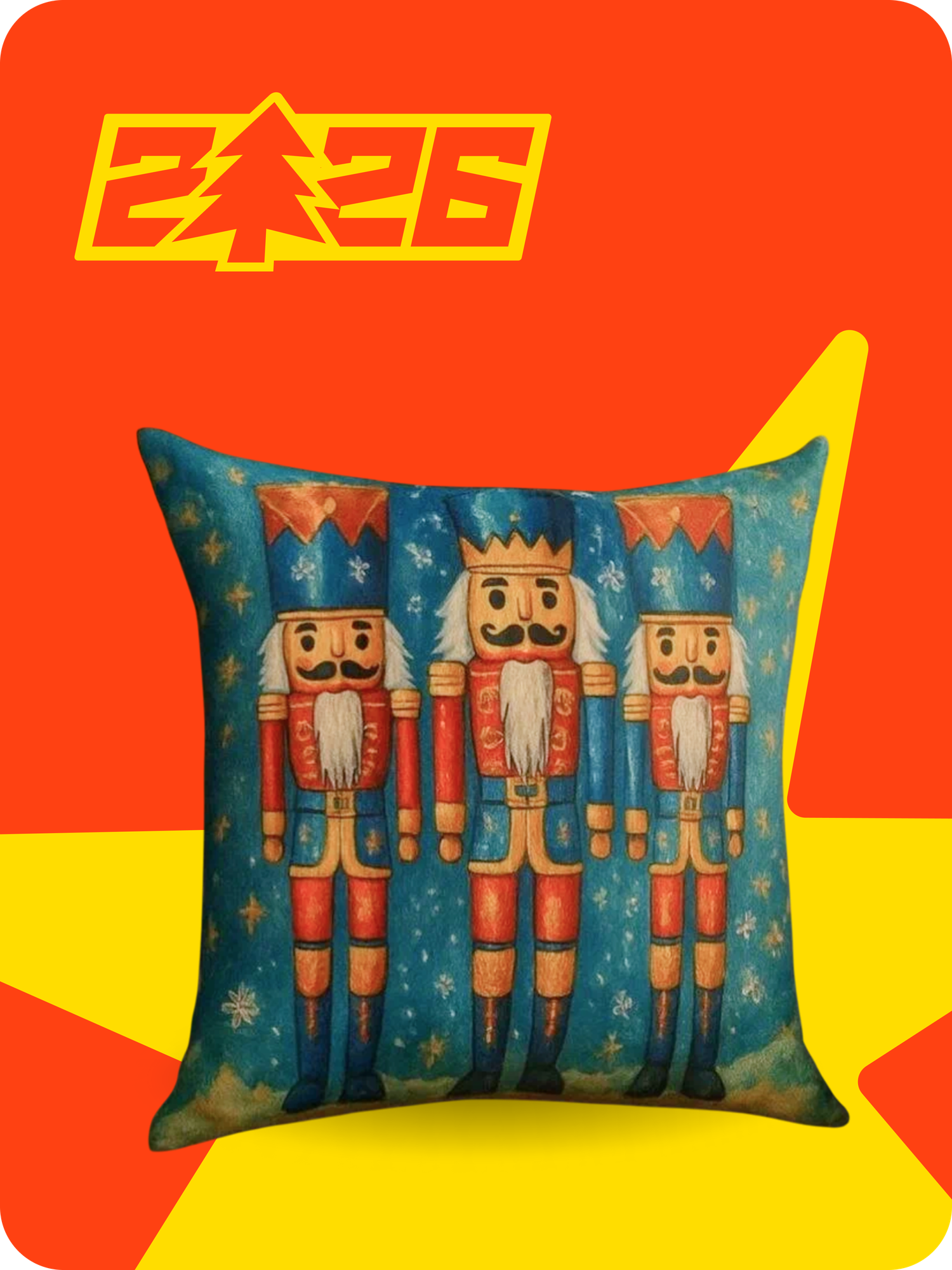 Декоративная подушка 45×45 из сатина — Новогодний дизайн