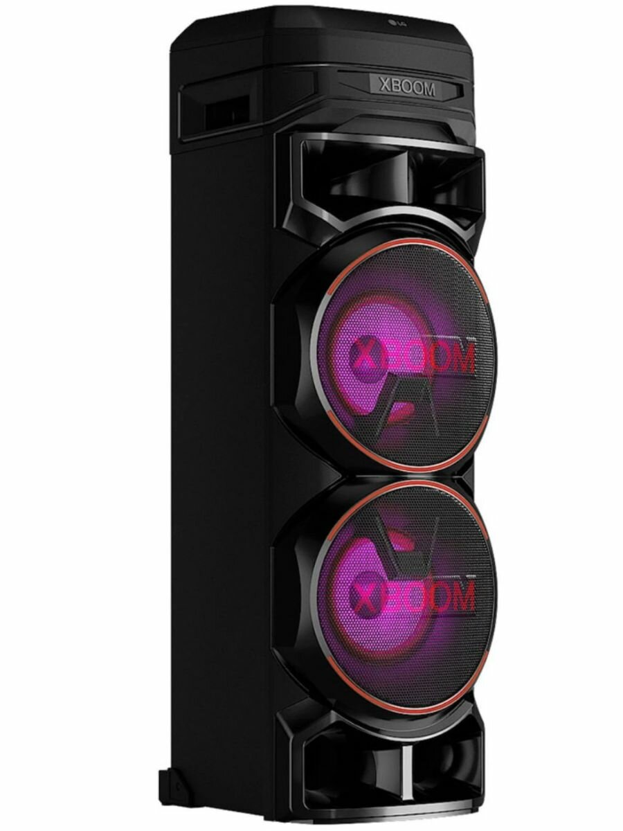 Музыкальный центр с блютуз LG XBOOM RNC9, RGB-подсветка, Двойной супербас, Караоке, Дисплей, Черный