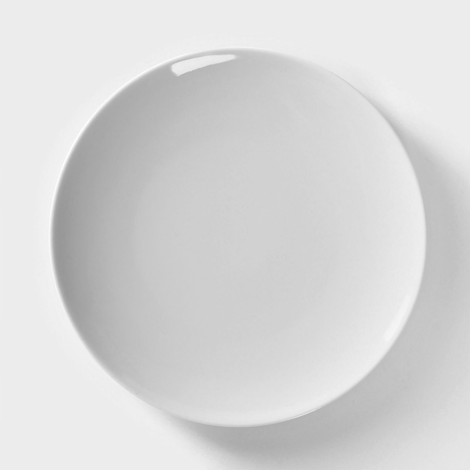 Тарелка десертная фарфоровая "Универсал", диаметр 20 см, цвет белый