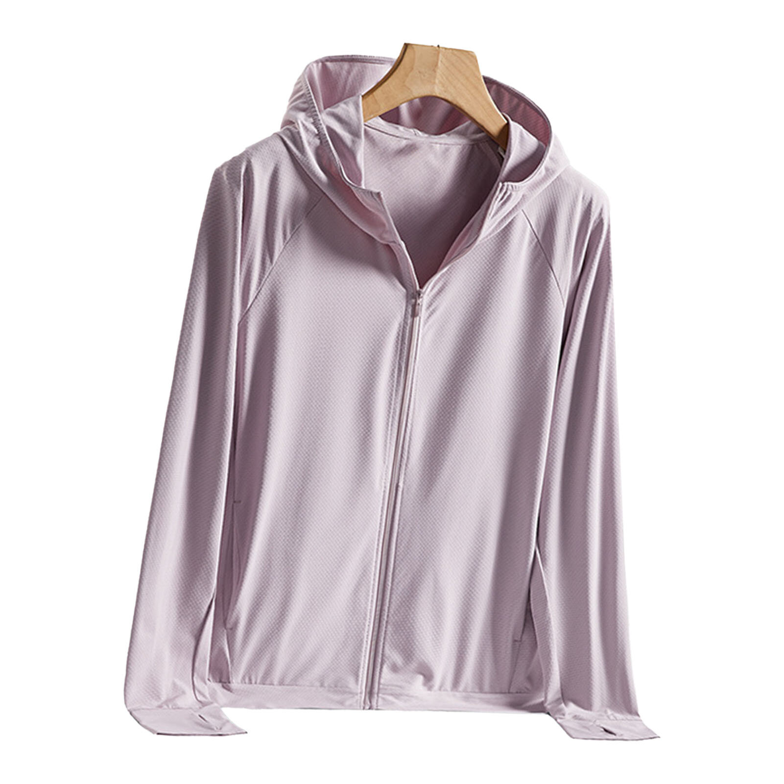 Женская куртка для защиты от солнца с быстросохнущей тканью и вентиляцией для бега и активного отдыха розовая XL