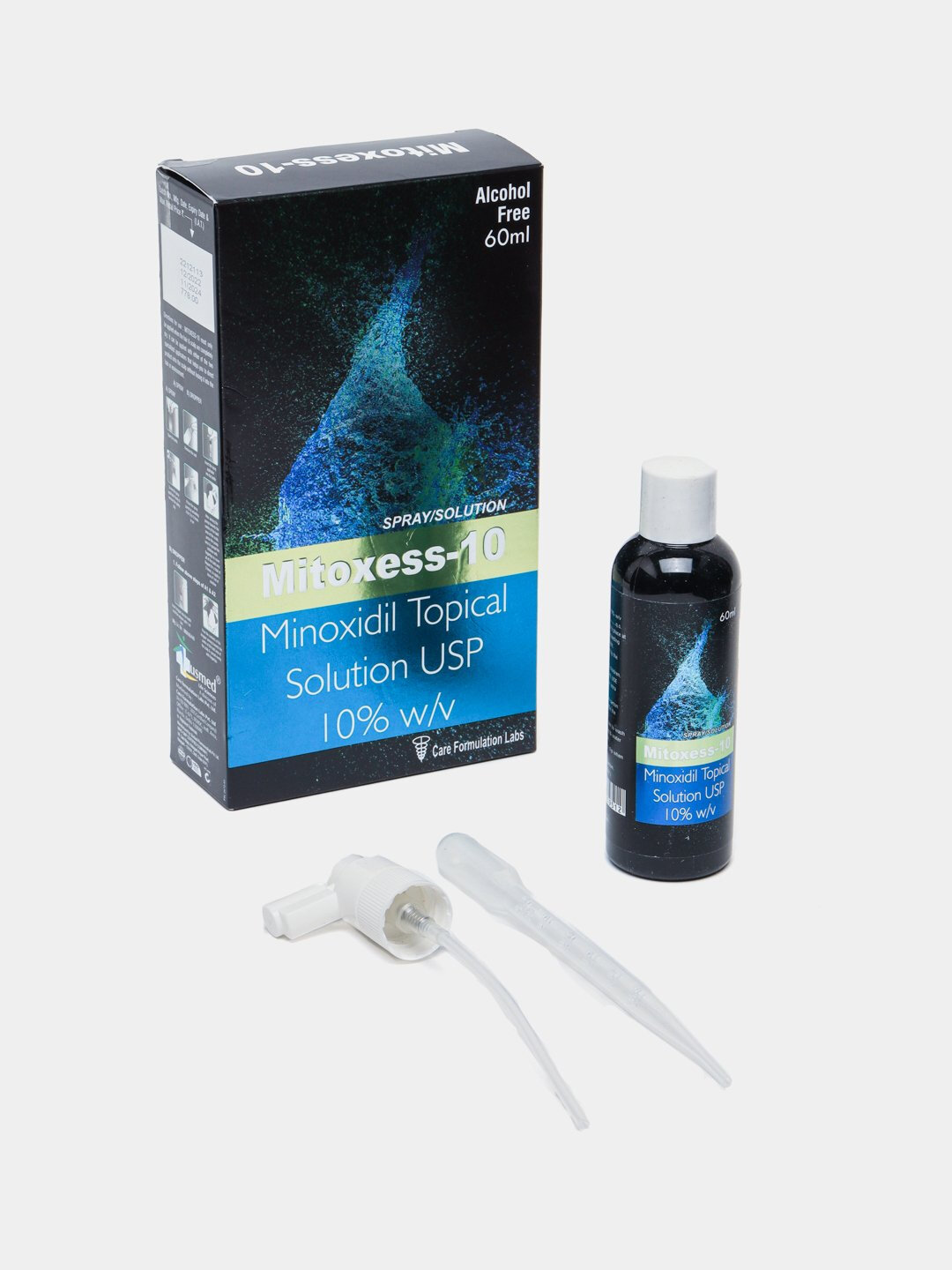 Миноксидил 10% Mitoxess Minoxidil Topical Solution USP, для роста волос и бороды, 60 мл