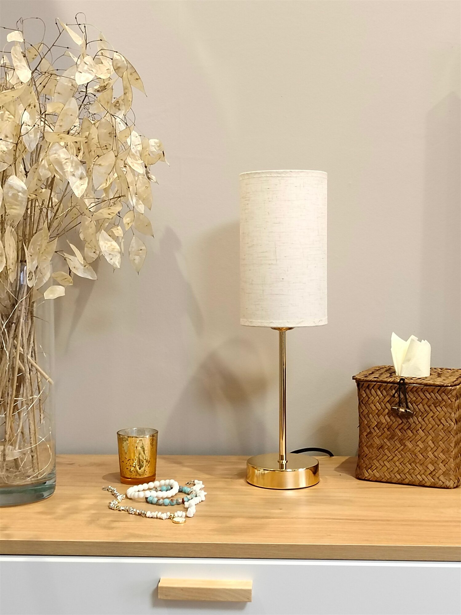 Лампа настольная декоративная T19087-2_FG, 1хЕ27х40 Вт, с абажуром