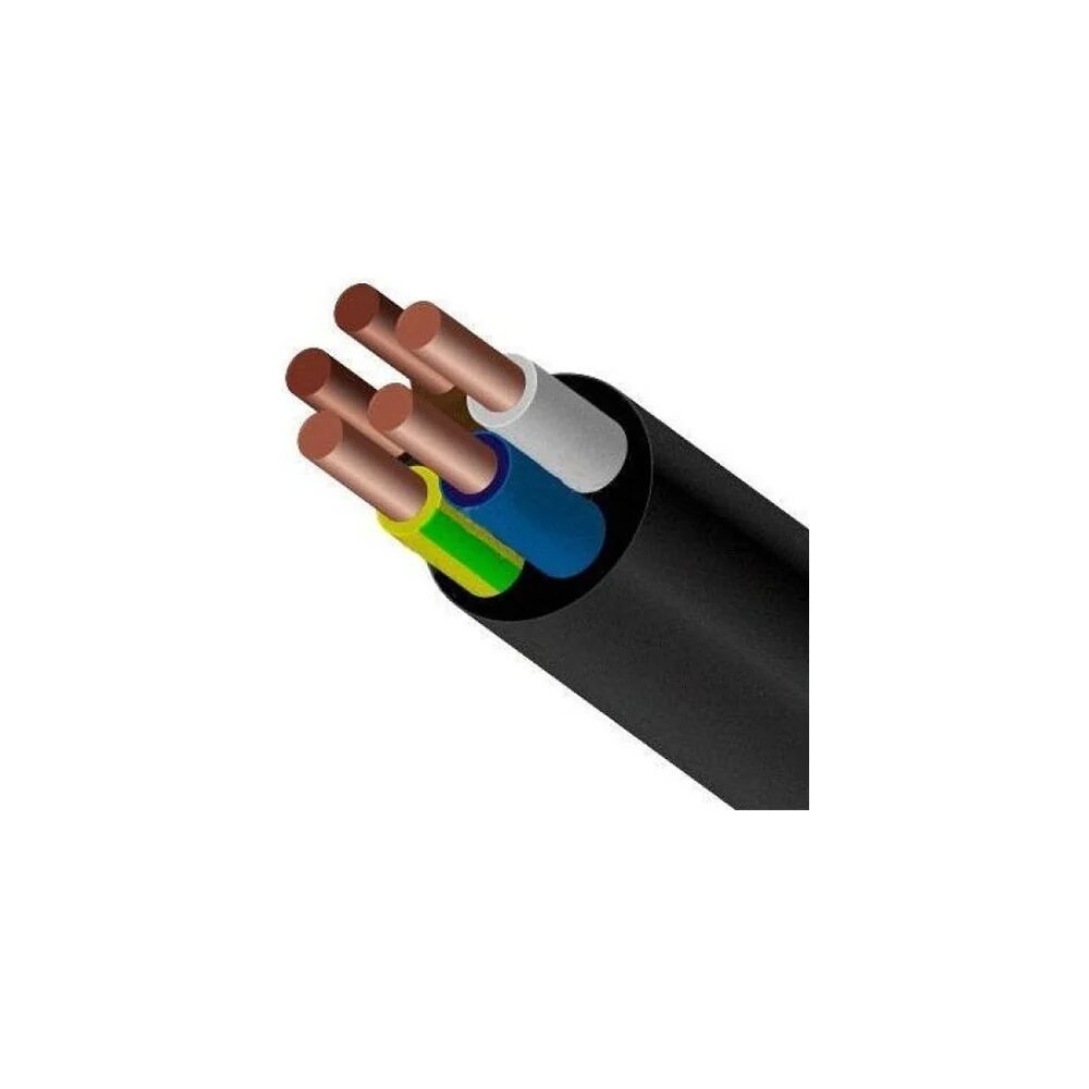 Кабель силовой ВВГ-нг (А)-LS 5х15 5м многожильный черный