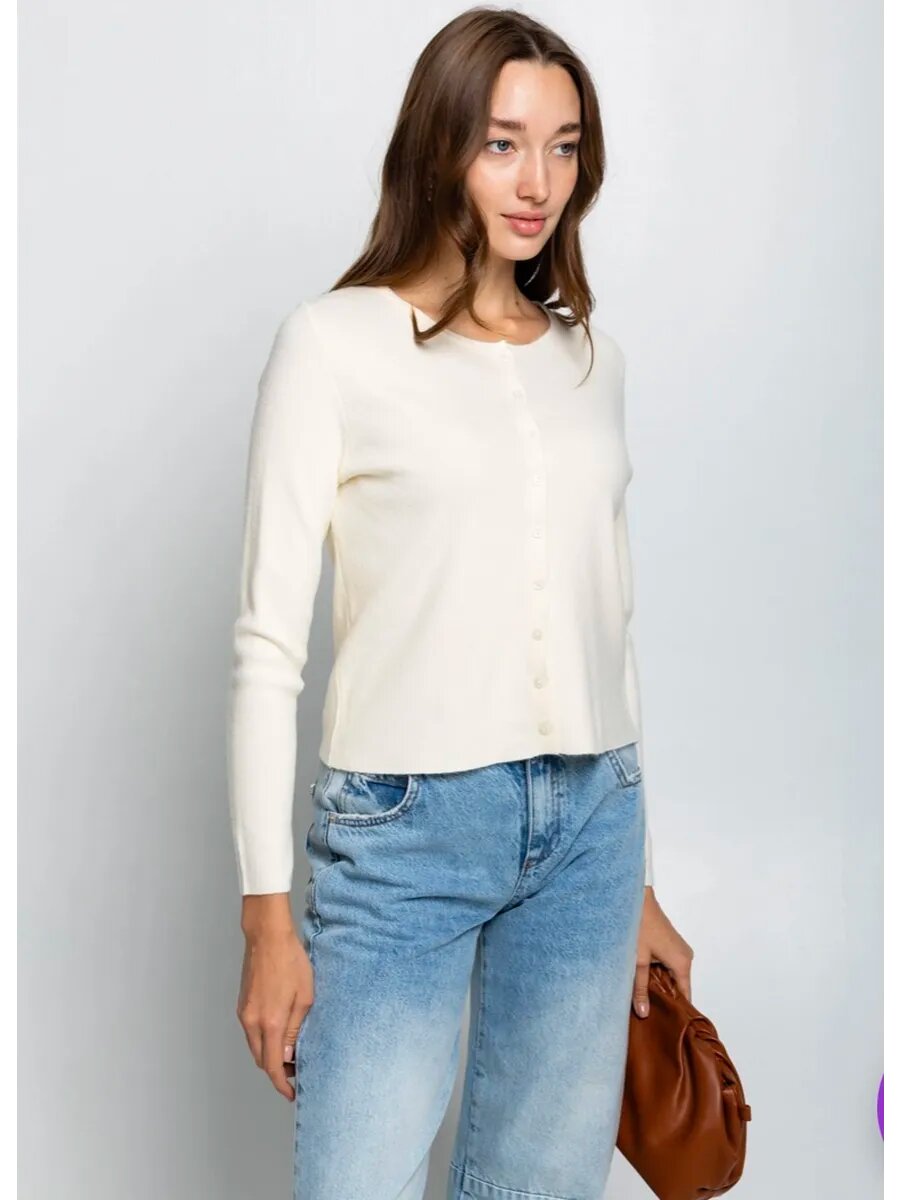 Кардиган DommoD, размер 44-46, молочный — фото 1