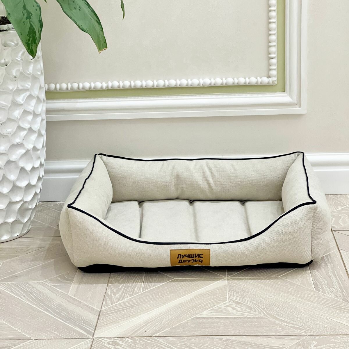 GLG Лежанка для кошек и собак "Ника". Бежевый,55х45х15 см. ортопедический — фото 1