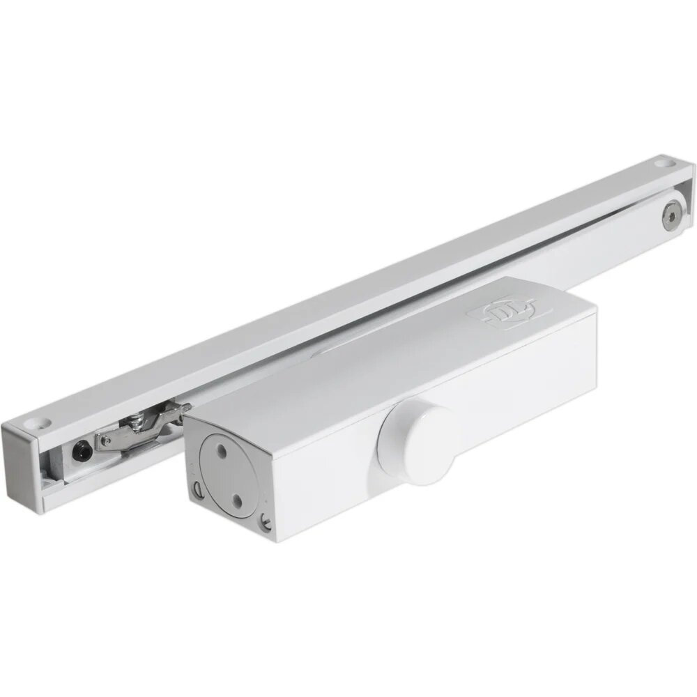Доводчик DOORLOCK DL100S size 3 со скользящей тягой, белый, с функцией Hold Open 75514, белый