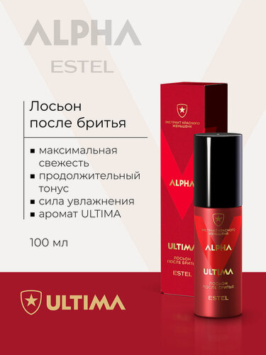 Изображение товара Лосьон после бритья тонизирующий ESTEL PROFESSIONAL Alpha Ultima с экстрактом красного женьшеня 100 мл