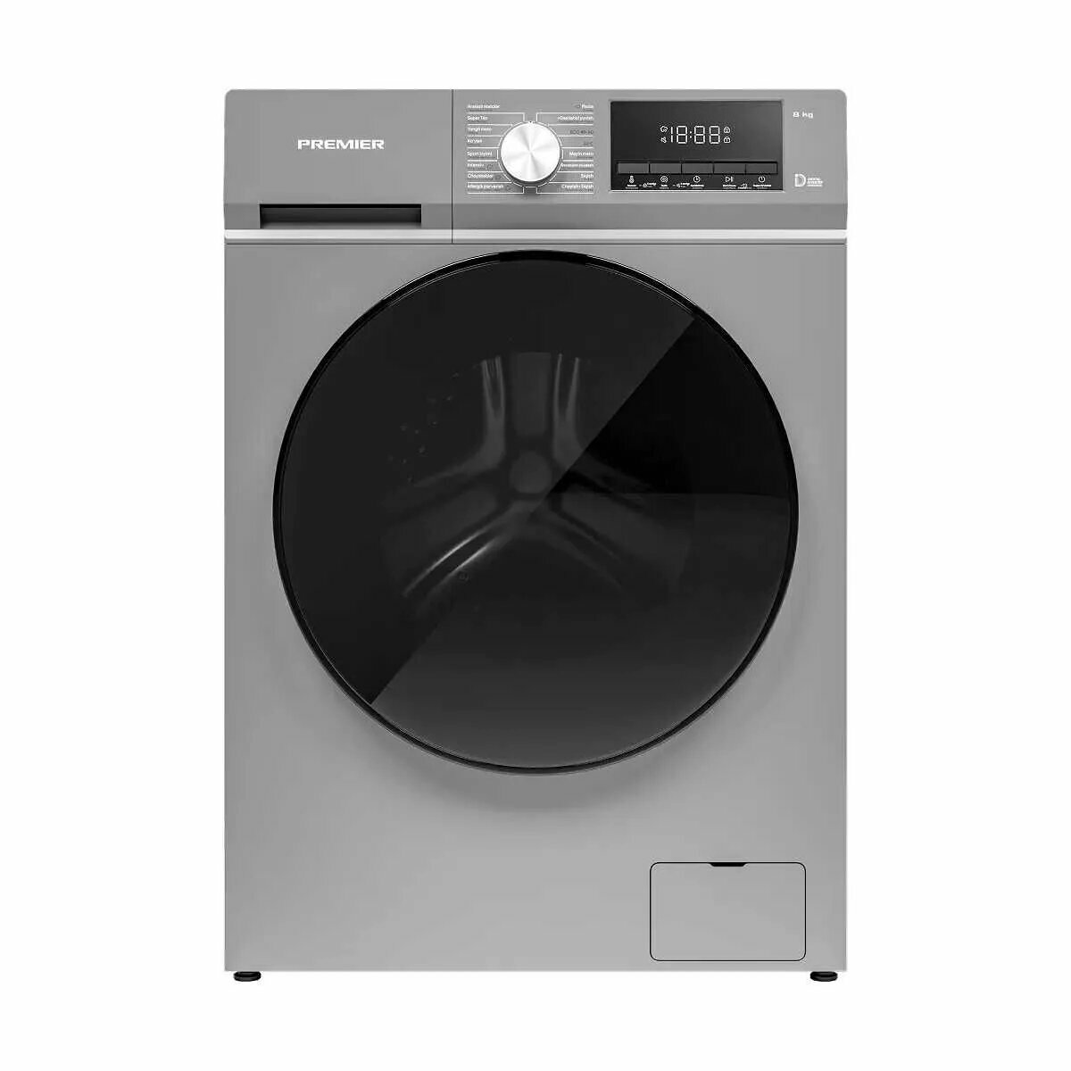 Стиральная машина Premier PRM80F1002SIN/G — , инверторным мотором и максимальной загрузкой белья 8 кг.