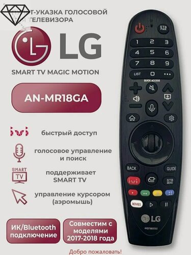 Изображение товара Голосовой пульт для телевизоров LG Smart TV AN-MR18