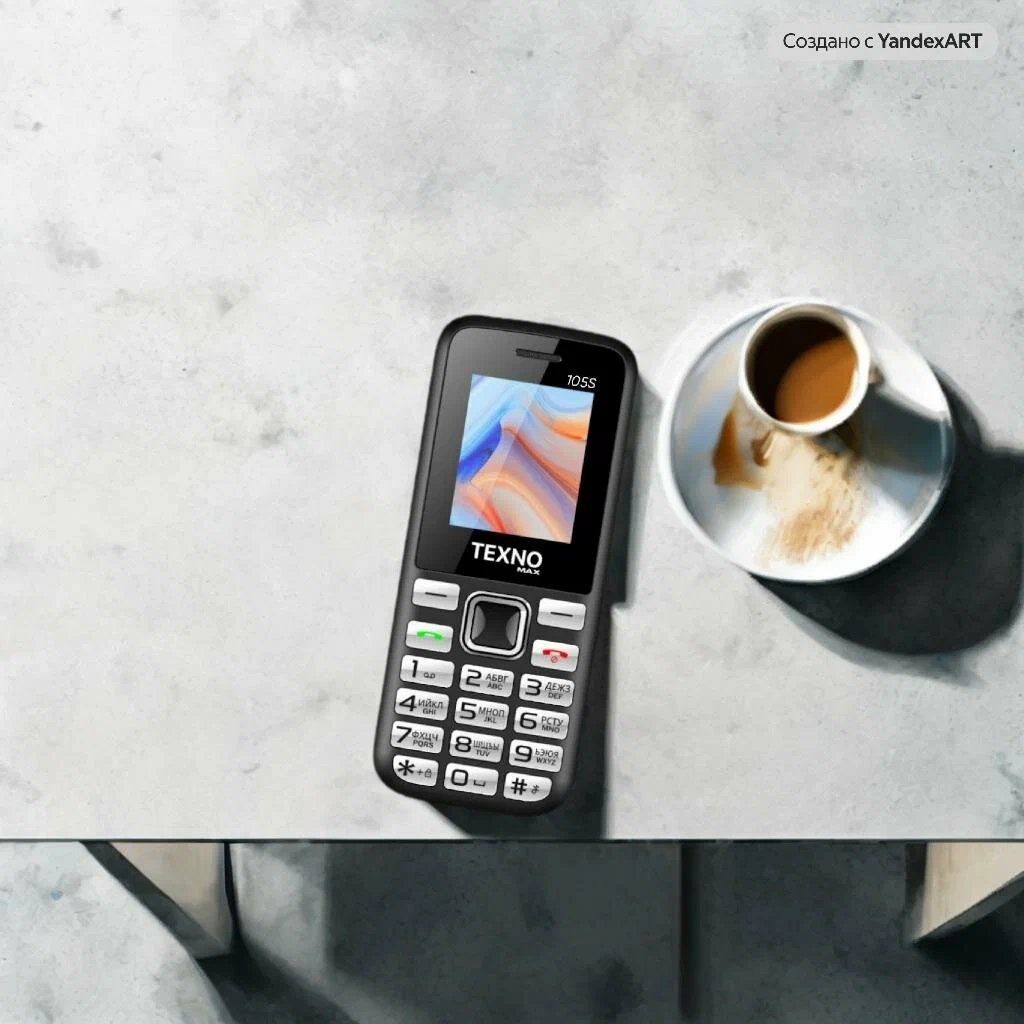 Телефон texno Max 105, кнопочный, 2 SIM, FM-радио, Bluetooth — фото 1