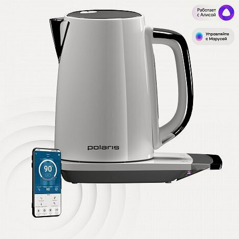 Изображение товара Чайник Polaris PWK 1755CAD WIFI IQ Home Электрочайник Белый