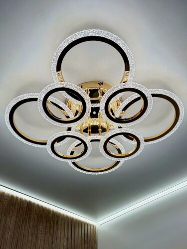 Изображение товара Люстра свет столицы, светодиодная, потолочная, пульт ДУ, золотая