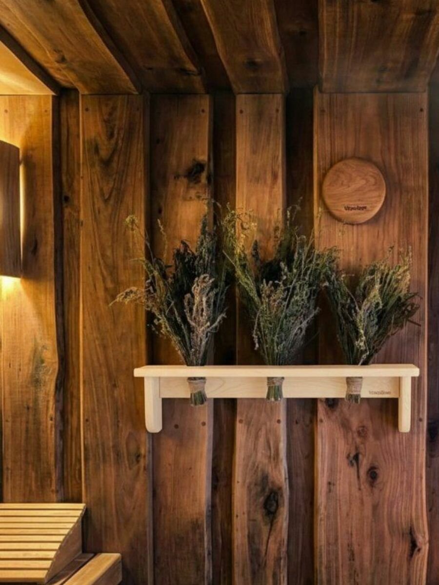 Фито полка Woodson для веников и трав, липа — фото 1