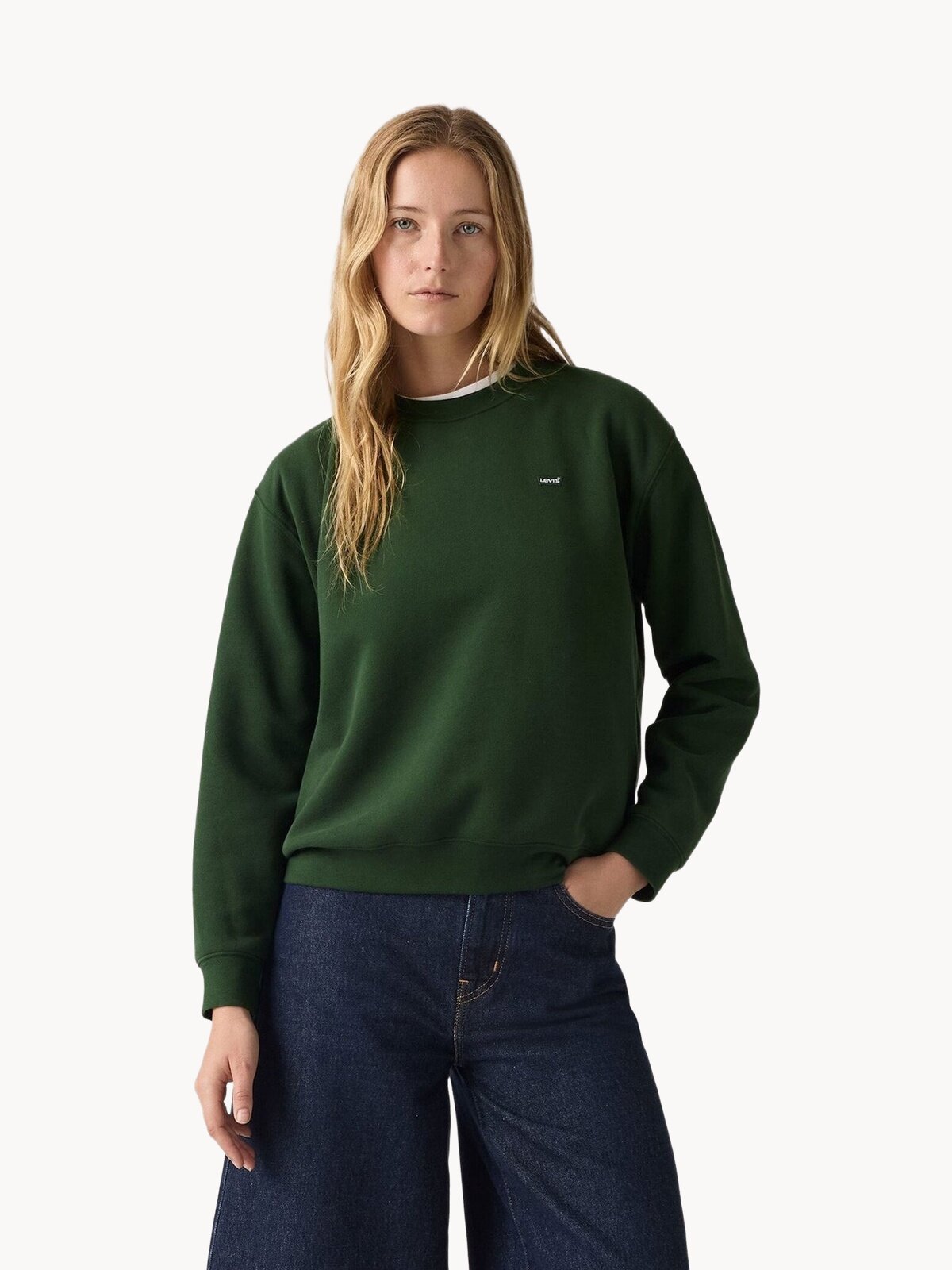 Свитшот Levi's, размер S, , зеленый