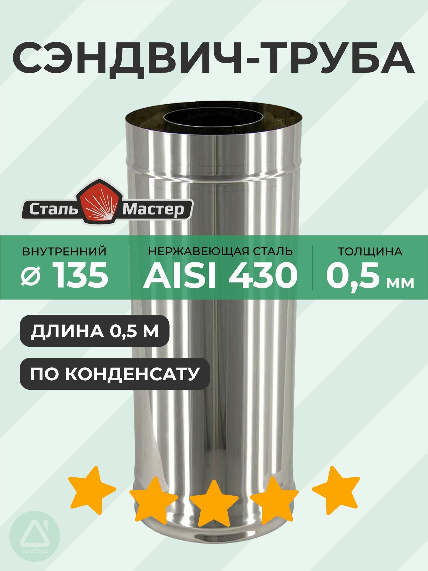 Сэндвич К 135 / 220 05 м нерж 05 мм / нерж 05 мм