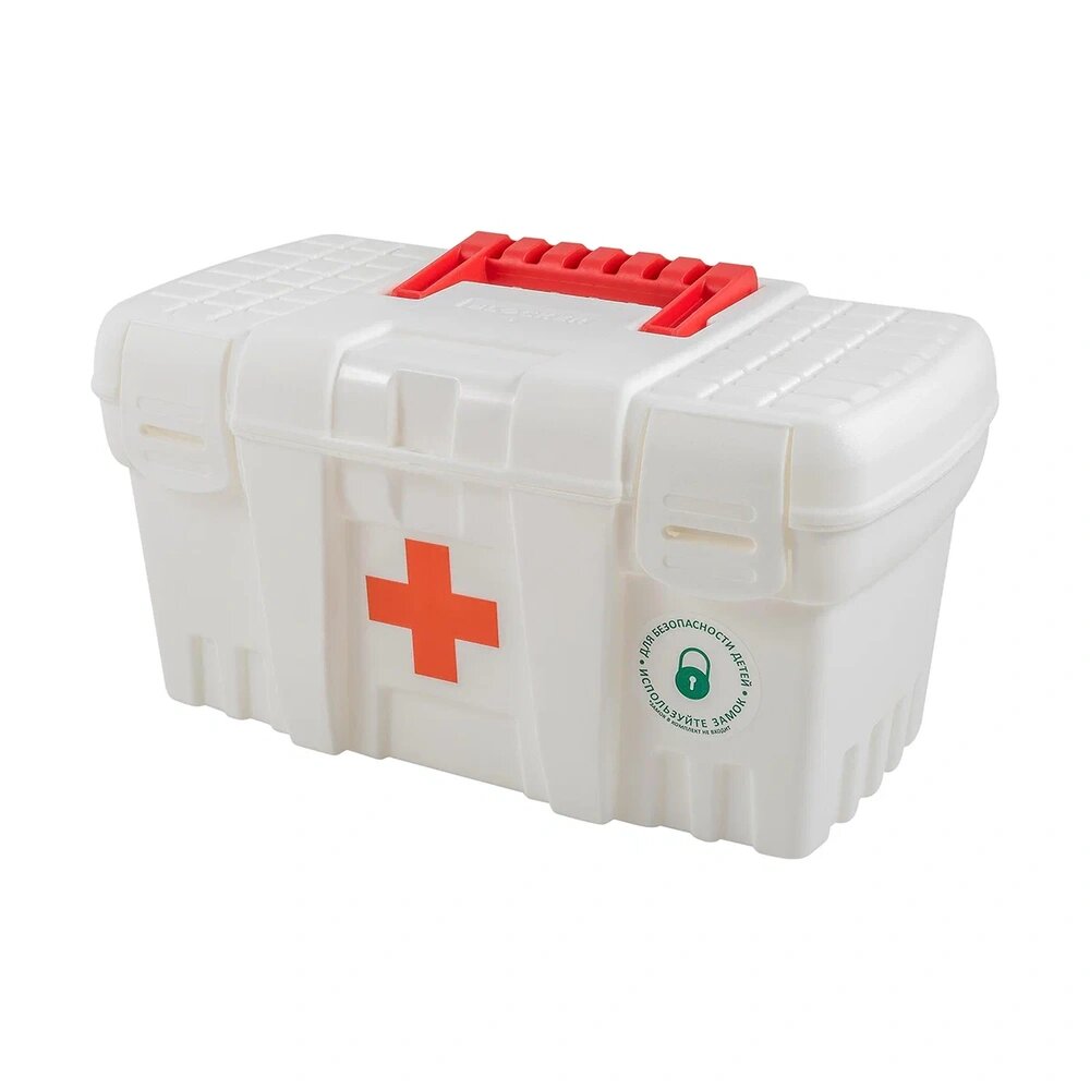 Аптечка пластиковая Keeplex Family doctor 265 x 155 x 14 см белая