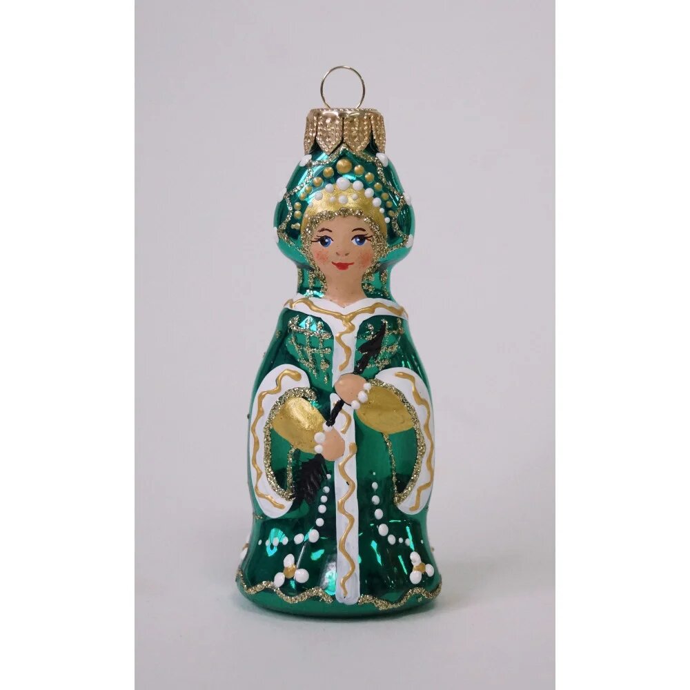 Елочная игрушка  Царевна лягушка  8 5 см  стекло  Эвис ручная роспись
