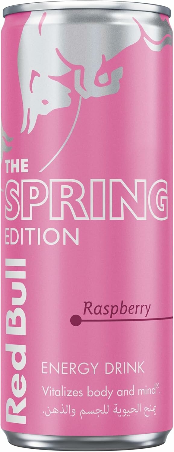 Энергетический напиток, Red Bull, the Winter Spring Edition Raspberry 250 мл, металлическая банка