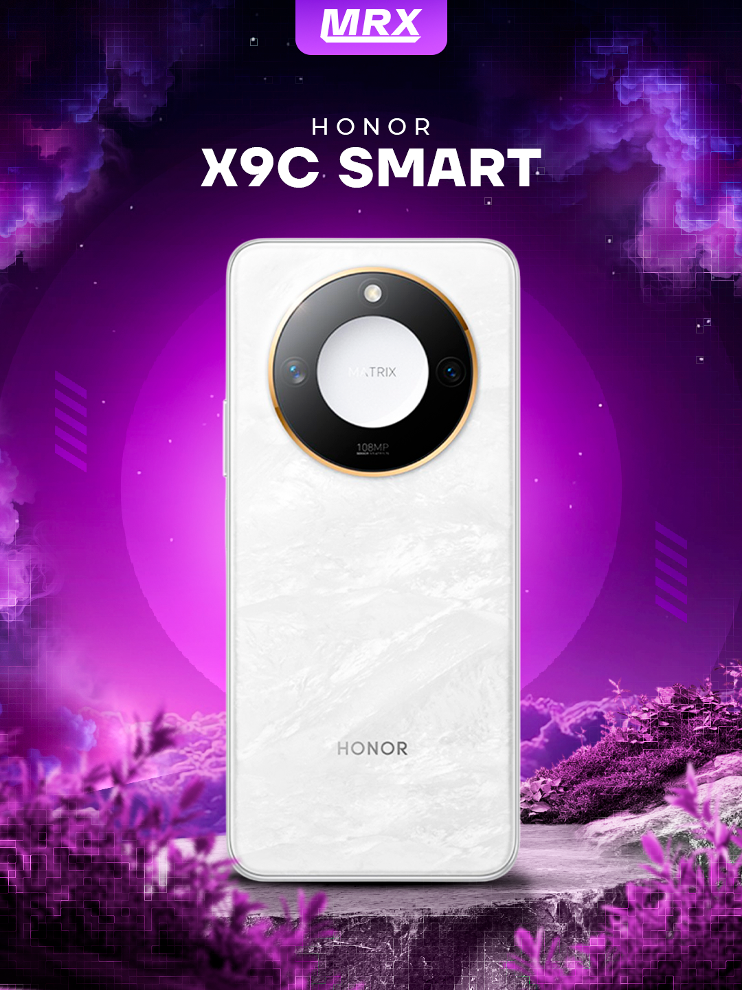 Смартфон Honor X9c SMART, камера 108МП, экран 6.8", 2 SIM, 8ГБ/256ГБ, 5G White