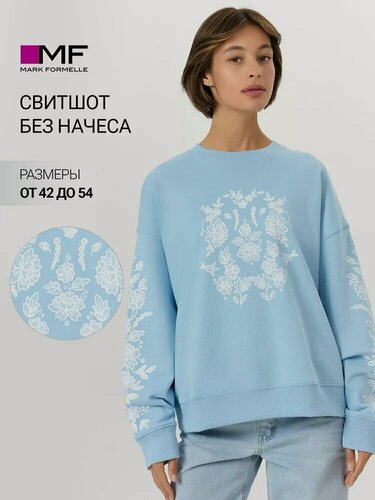 Изображение товара Свитшот без начеса с принтом