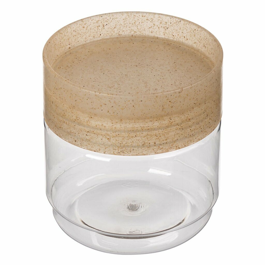 Банка для сыпучих продуктов пластик 0.5 л 9.2х9.2х10 см с крышкой IDIland Palermo 16001/02 прозрачная