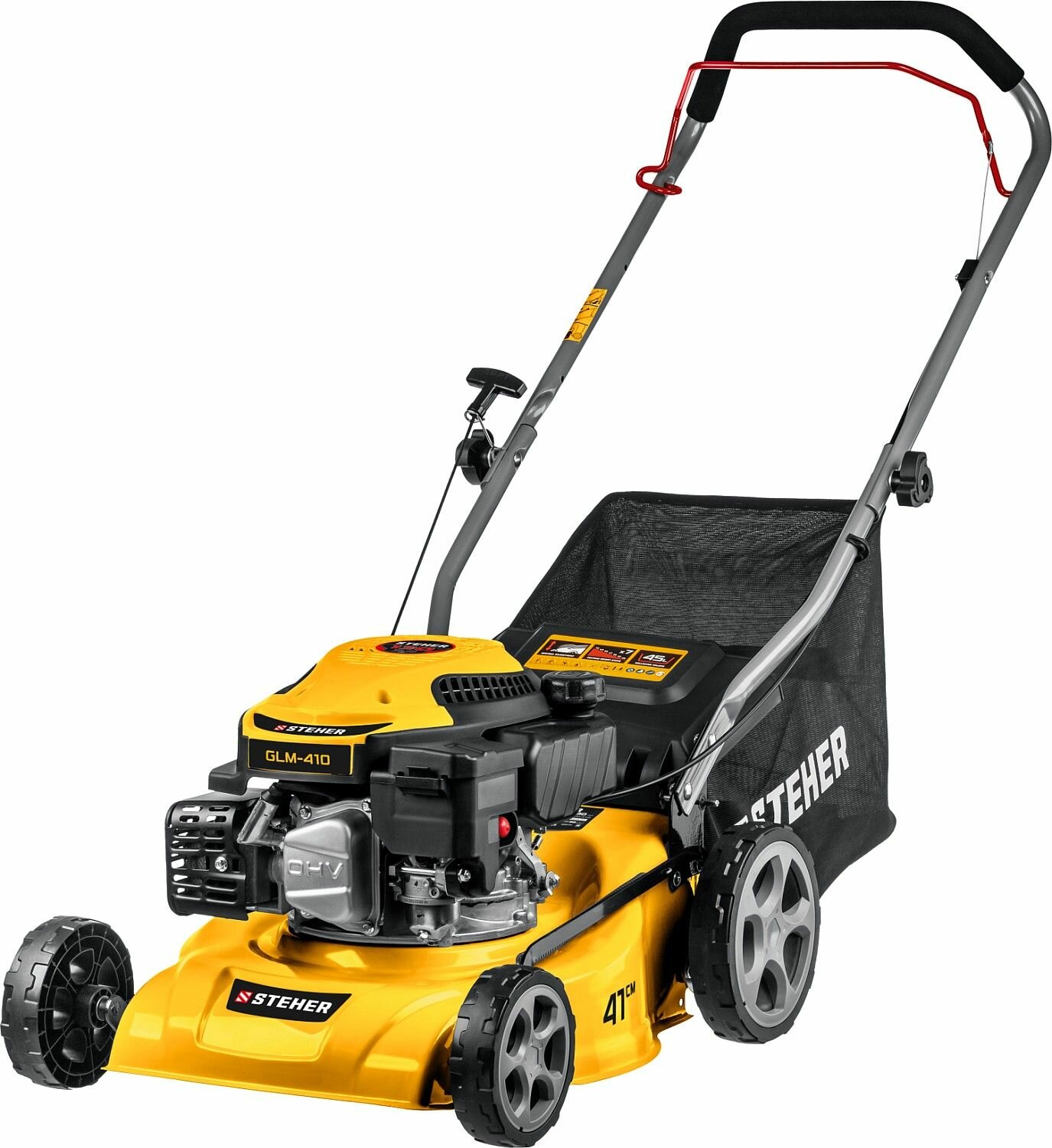 Бензиновая газонокосилка STEHER 410 мм 3.5 л. с. GLM-410