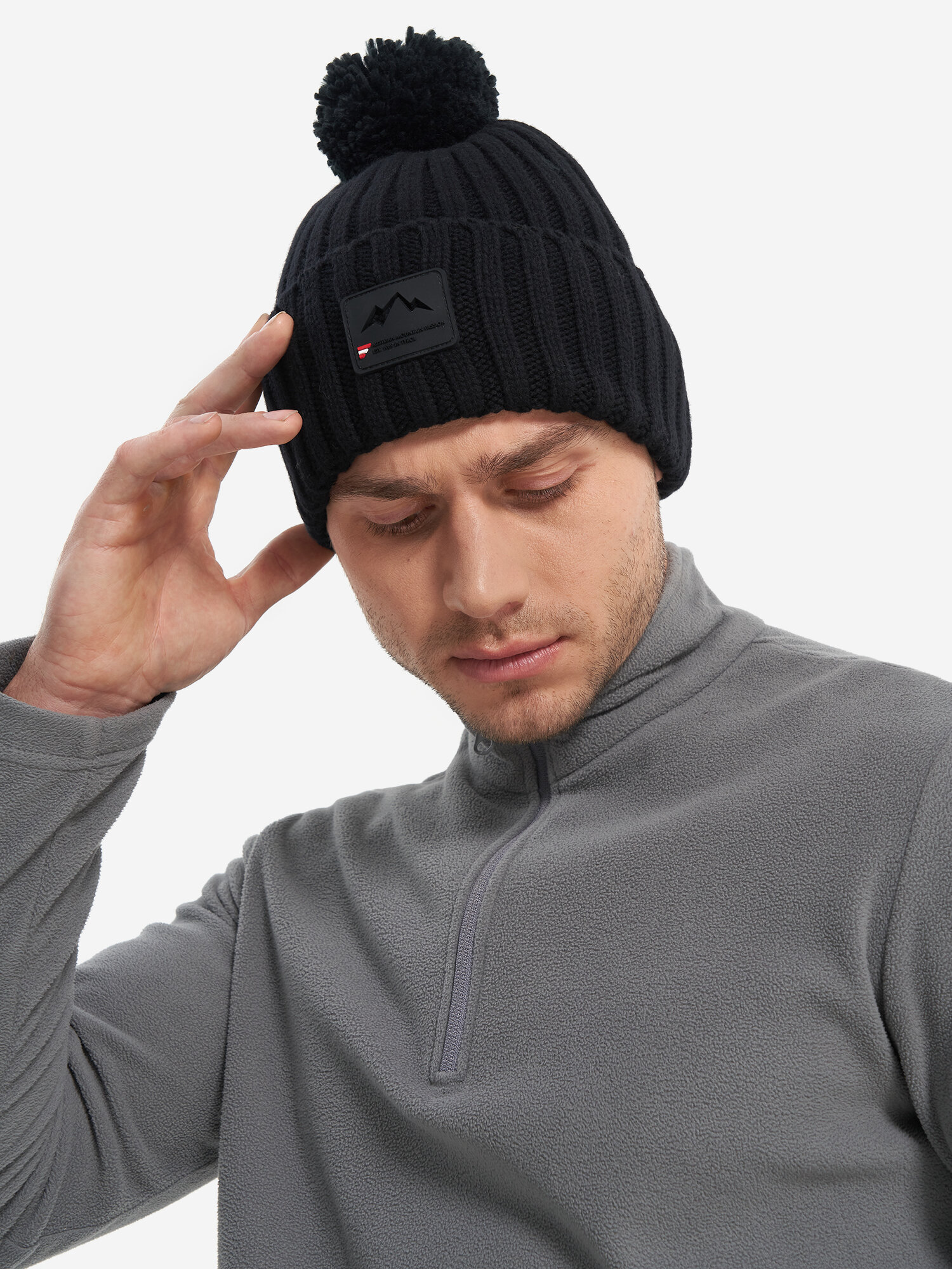 Шапка Zanier для мужчин и женщин, размер one size, черный — фото 1