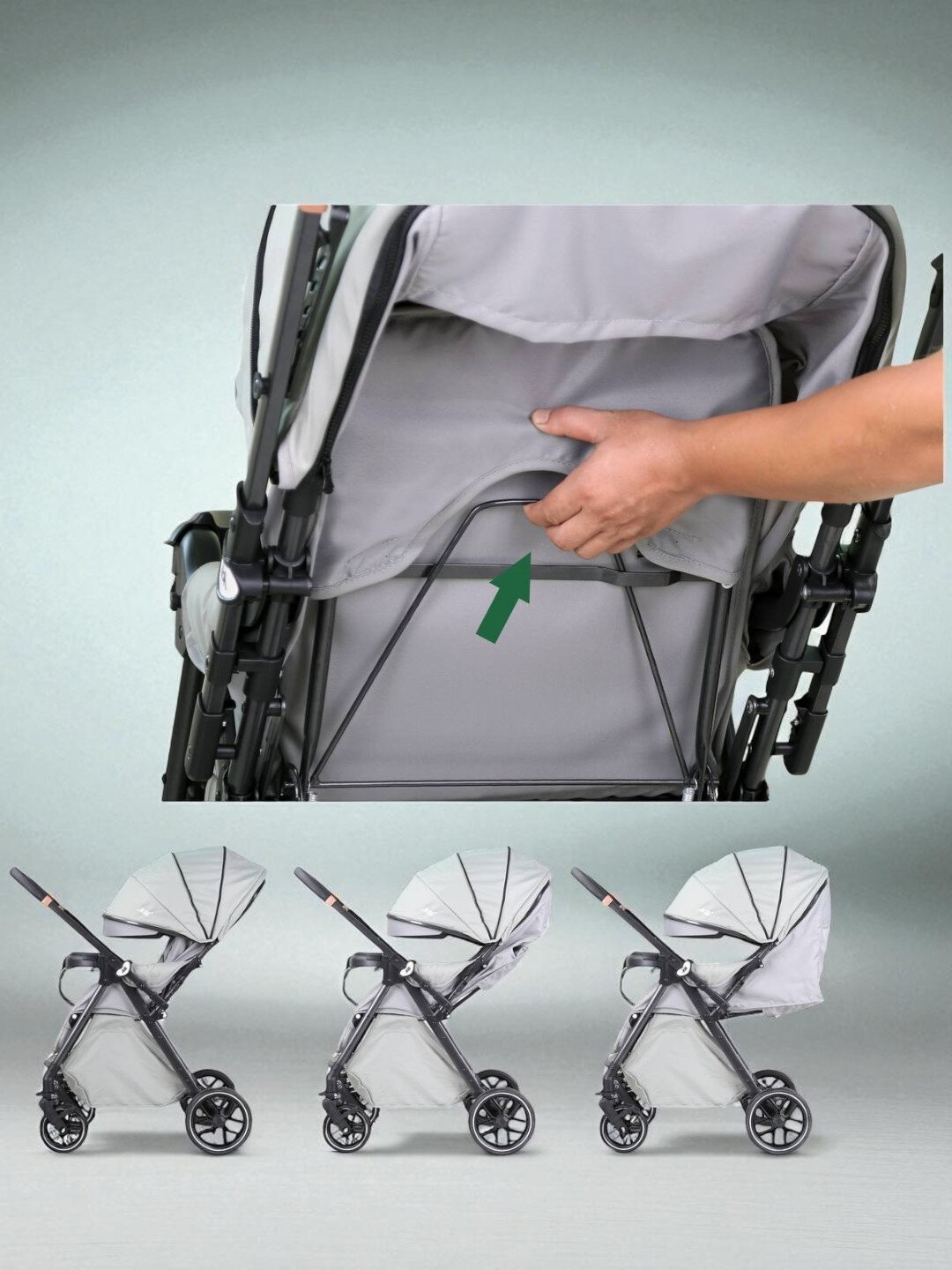 Детская коляска для всех сезонов - Серый — фото 1