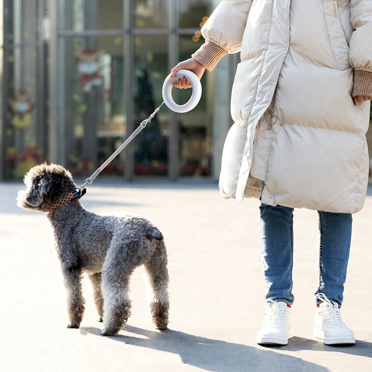 Поводки Для Животных Xiaomi Поводок рулетка для собак Xiaomi Moestar UFO Retractable Leash 2 Air (Бело-зеленый)