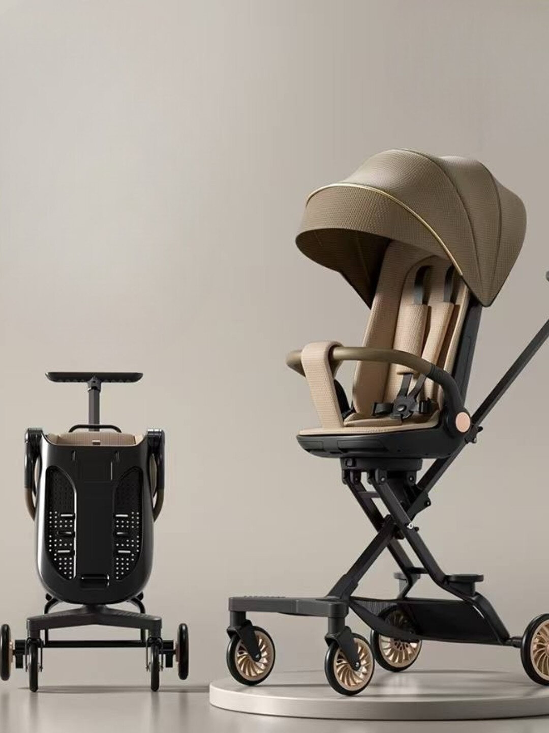 Дрон-коляска для детей 0–3лет, лёгкая и удобная, с поворотным сиденьем 360°, гелевыми колёсами и системой торможения