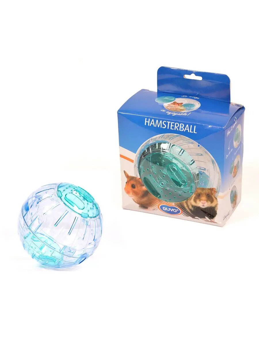 Игрушка для грызунов "Шар прогулочный" голубой 13cм