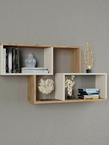 Изображение товара ARNIKA Полка навесная ПН-3, Дуб крафт золотой, кашемир