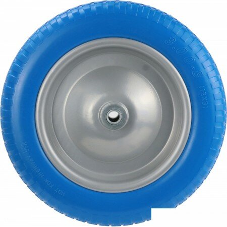 Колесо для тачки "Стелла-техник" PU335M-20B, литое, грузоподъёмность 100 кг, внешний диаметр 335 мм