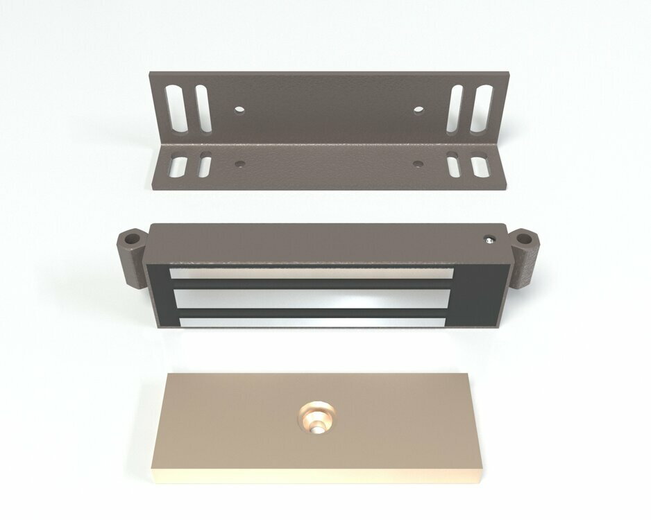 Электромагнитный замок VIZIT ML300-111SG, Каменно-Серый, удерживающий 300кг, с монтажным комплектом