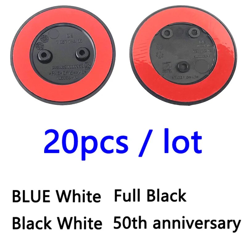 20 шт. 82 мм 2 3 отверстия для X1 X3 X4 X5 X6 E46 E39 E38 E90 E60 M2 M3 M4 M5 50-летие автомобиля Передний капот Капот Задняя эмблема багажника 20pcs 82mm 3 Holes Blue White