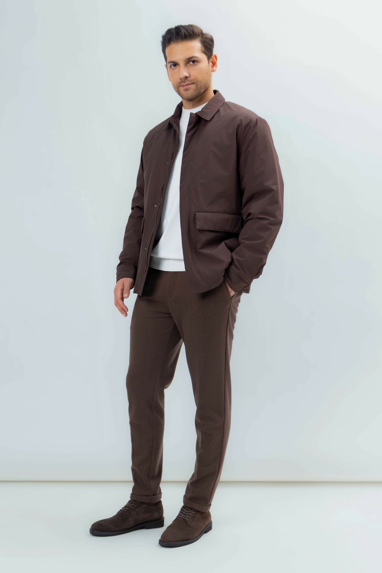 Брюки классические TERRA PRO, размер 31, brown — фото 1