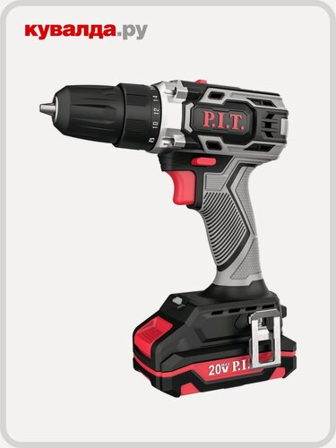 Изображение товара Дрель-шуруповерт аккумуляторная P.I.T. PBM20H-10B/1