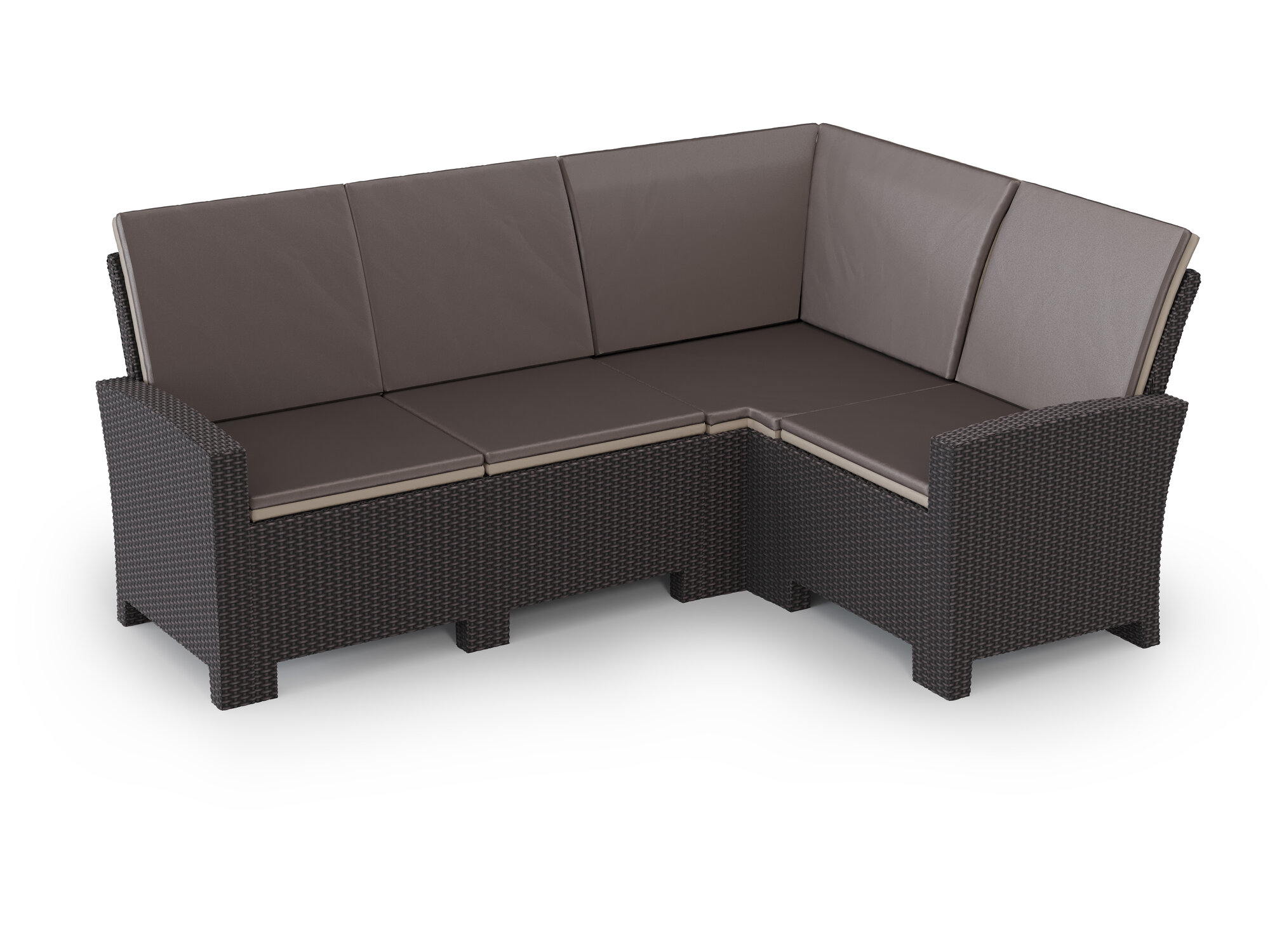 Угловой диван под ротанг Калифорния “California“ 188х136 см 4 места с подушками на сиденье и спинку