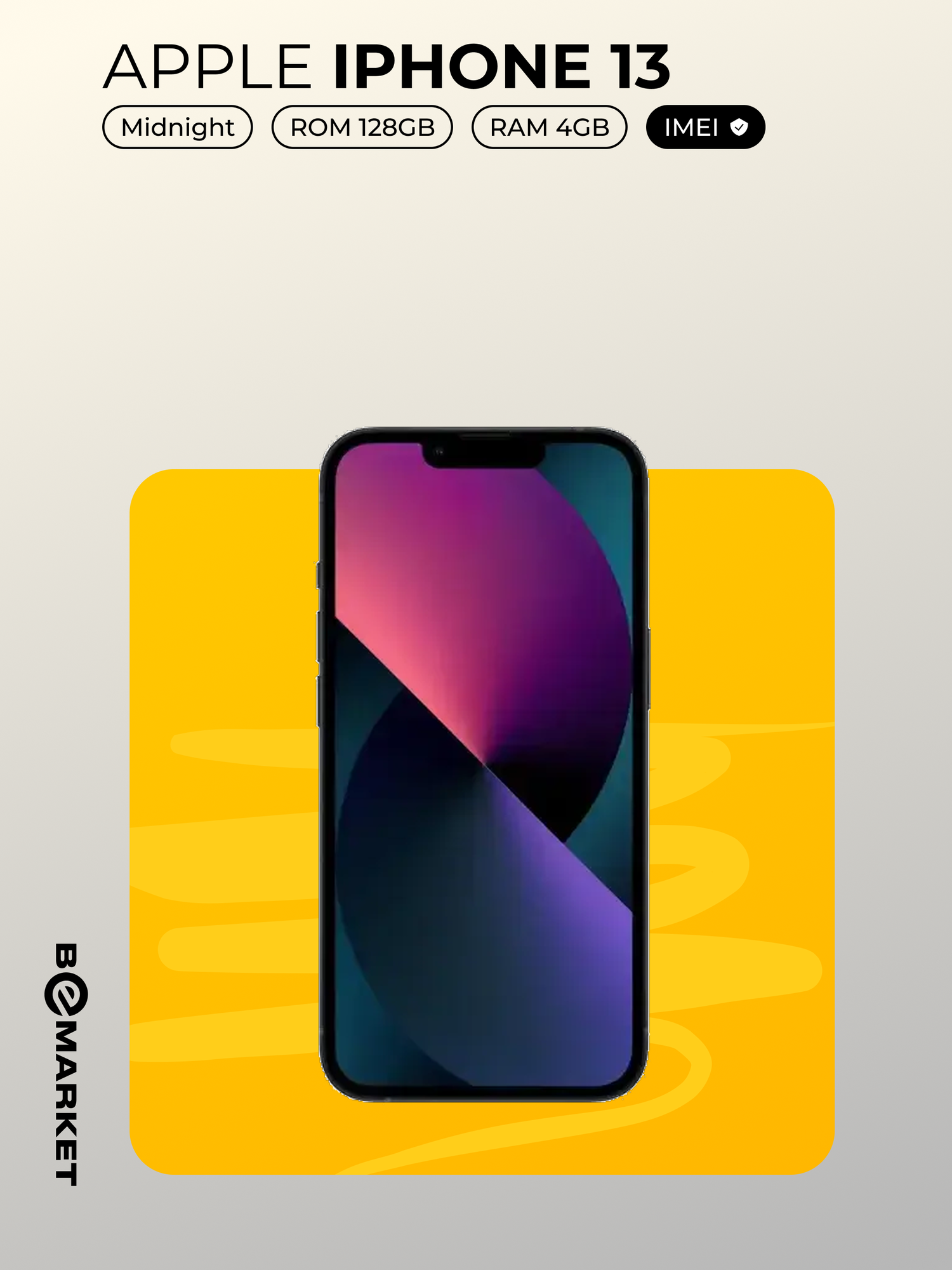 Смартфон Apple iPhone 13 128 GB Midnight (SIM + eSIM) | Официальный IMEI | Гарантия 1 год - Официальный IMEI — фото 1