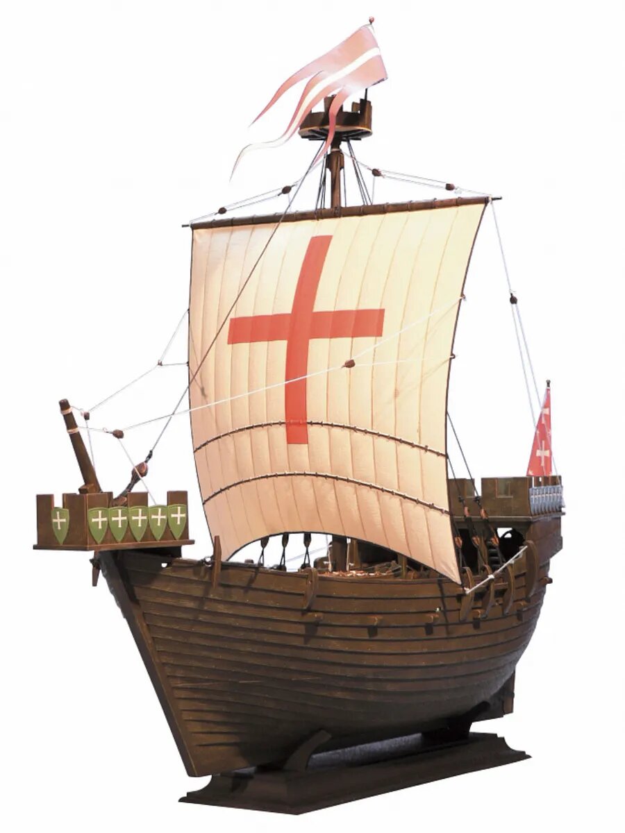 Корабль крестоносцев XII-XIV вв. ZVEZDA масштаб 1:72, пластик — фото 1