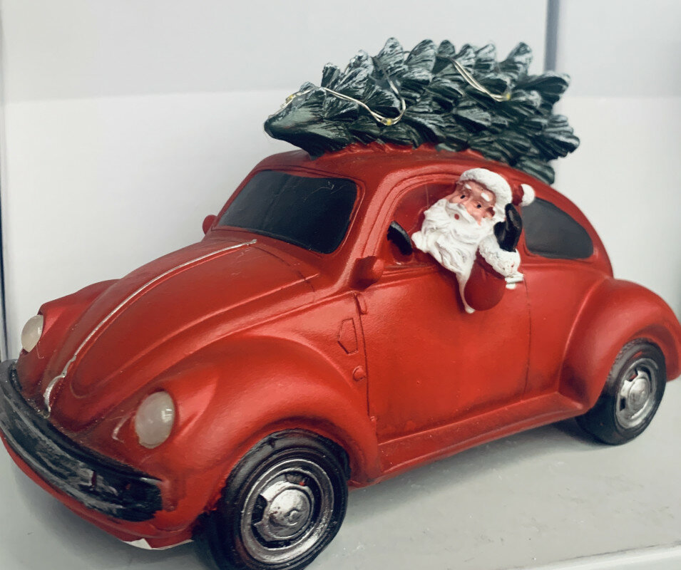 Рождественский автомобиль с елкой, 22.3 x 7.5 x 12.5 см, со светом LED